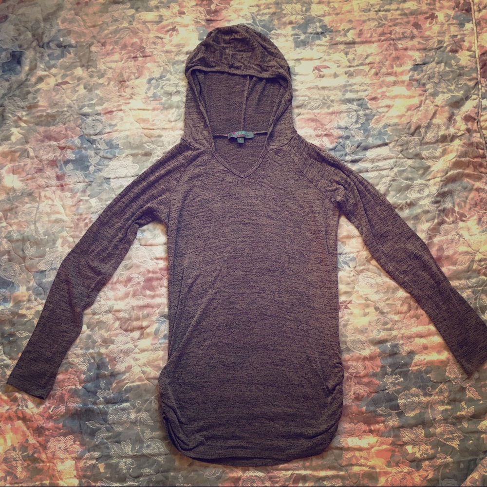 Maternity hooded shirt/tunic Small (Fits like XS)